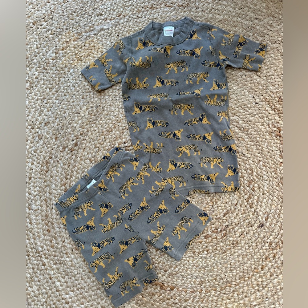 Hanna Andersson Organic Cotton Pajama Set | Boys Size 10 | Tiger Print